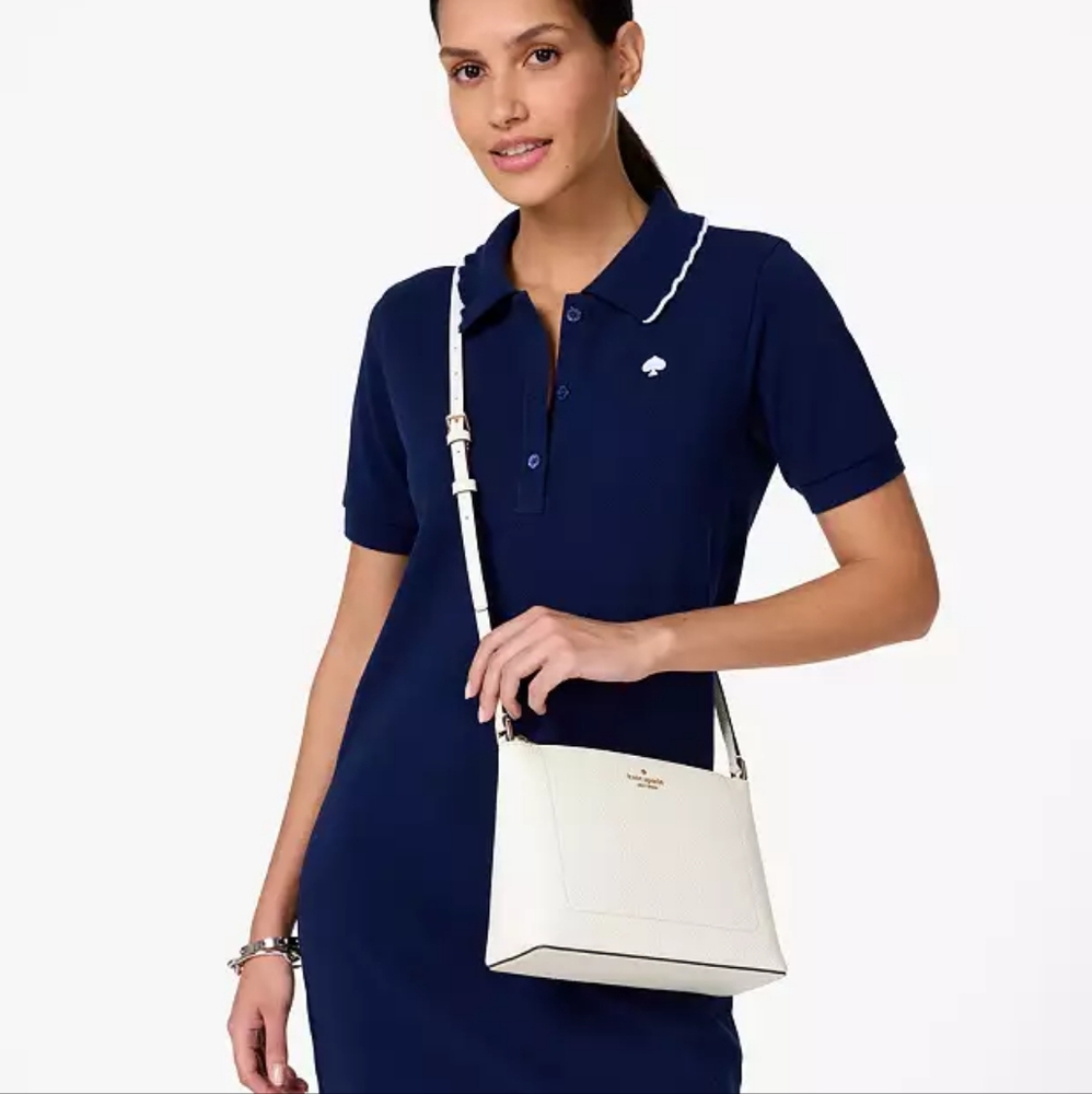 🎉 KATE SPADE LEILA MED CROSSBODY - Meringue 🌸 Free Ship - Picture 8 of 12